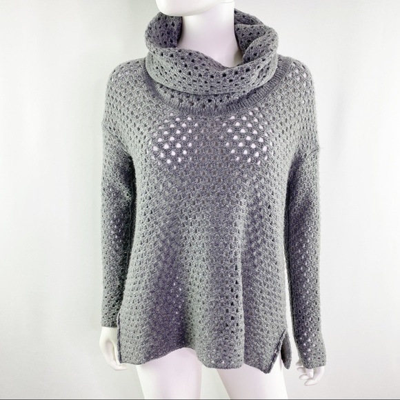 James Perse Women's Gray Knit Turtleneck Sweater - Picture 3 of 11